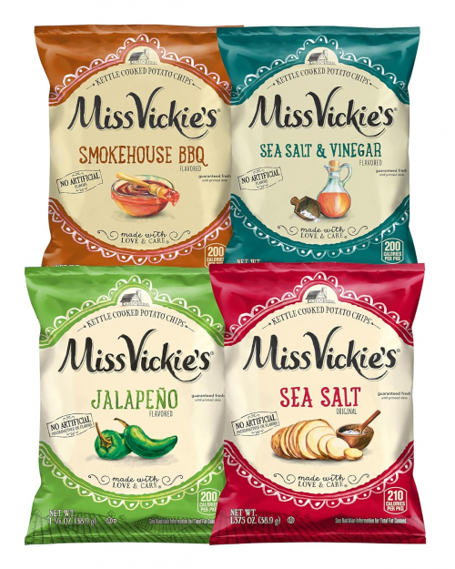 Miss Vickie's Kettle Cooked Potato Chips, Variety Pack 1.375 Ounce