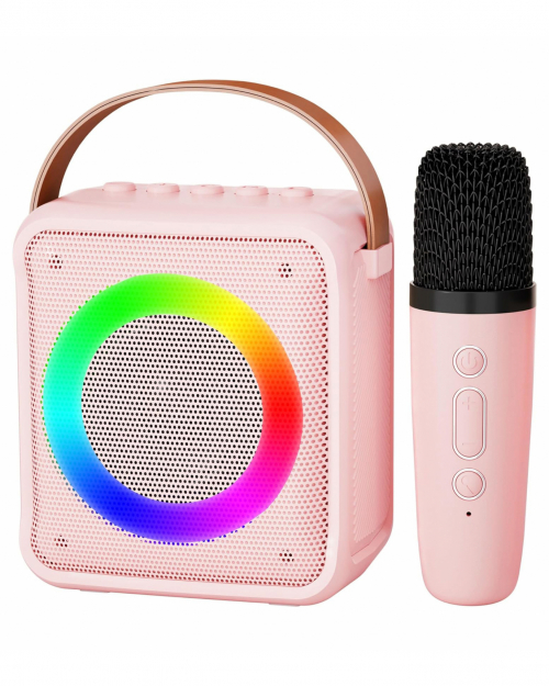 Ankuka Toys Karaoke Microphone Machine for Kids (Pink)