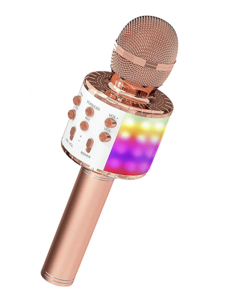 Ovellic Karaoke Microphone for Kids (Rose Gold)